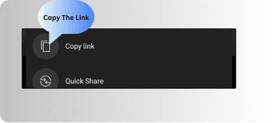 Instruction to paste the link